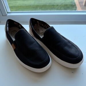Hey Dude Black Canvas Slip-Ons